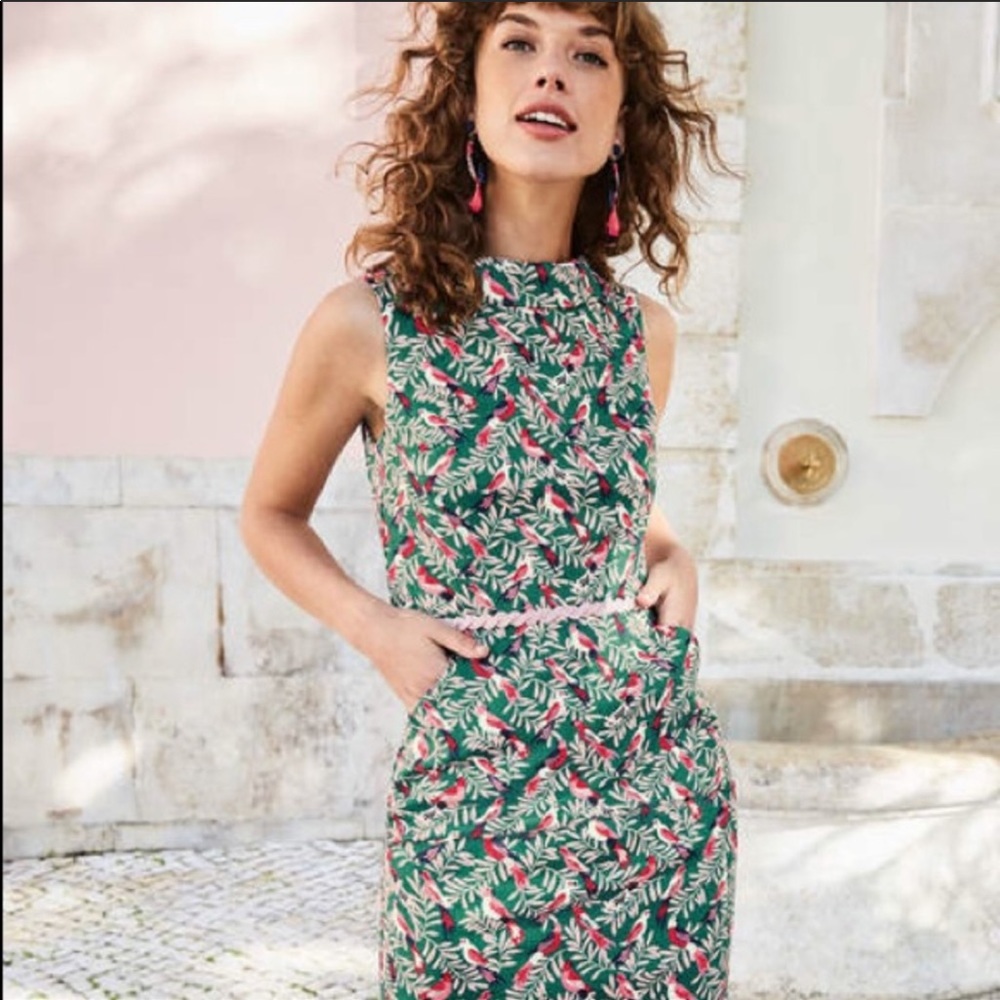 Boden Sheath Dress - Tropical Print